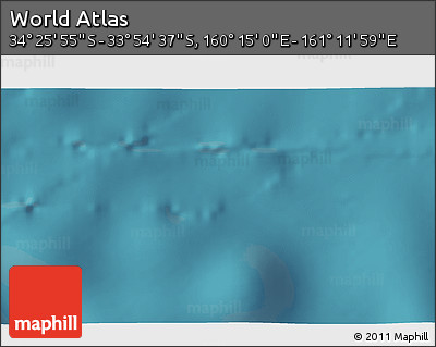Satellite 3D Map of the Area around 34° 10' 16" S, 160° 43' 29" E