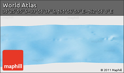 Physical Panoramic Map of the Area around 34° 10' 16" S, 162° 25' 30" E