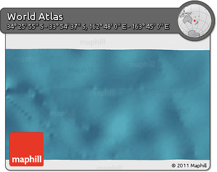 Satellite 3D Map of the Area around 34° 10' 16" S, 163° 16' 30" E