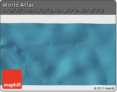 Satellite 3D Map of the Area around 34° 10' 16" S, 163° 16' 30" E