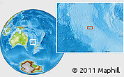 Physical Location Map of the area around 34° 10' 16" S, 163° 16' 30" E