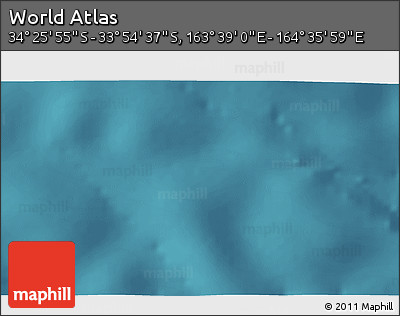 Satellite 3D Map of the Area around 34° 10' 16" S, 164° 7' 30" E