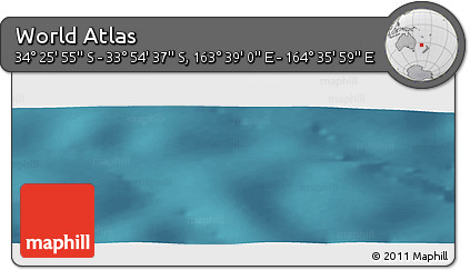 Satellite Panoramic Map of the Area around 34° 10' 16" S, 164° 7' 30" E
