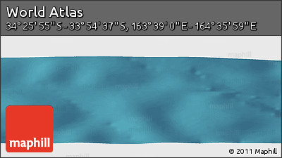 Satellite Panoramic Map of the Area around 34° 10' 16" S, 164° 7' 30" E
