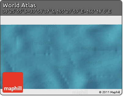 Satellite 3D Map of the Area around 34° 10' 16" S, 165° 49' 29" E