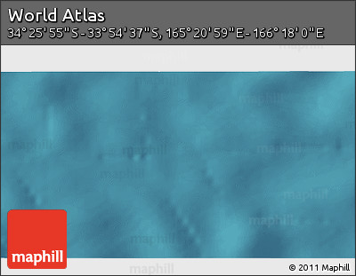 Satellite 3D Map of the Area around 34° 10' 16" S, 165° 49' 29" E