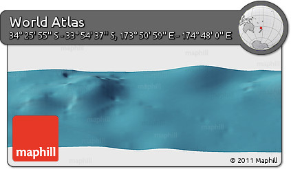 Satellite Panoramic Map of the Area around 34° 10' 16" S, 174° 19' 29" E