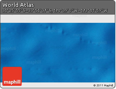 Shaded Relief 3D Map of the Area around 34° 10' 16" S, 174° 10' 30" W