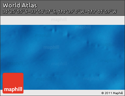 Shaded Relief 3D Map of the Area around 34° 10' 16" S, 174° 10' 30" W