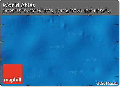 Physical Map of the Area around 34° 10' 16" S, 174° 10' 30" W