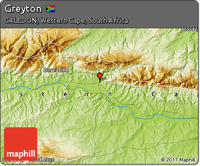 Physical Map of Greyton