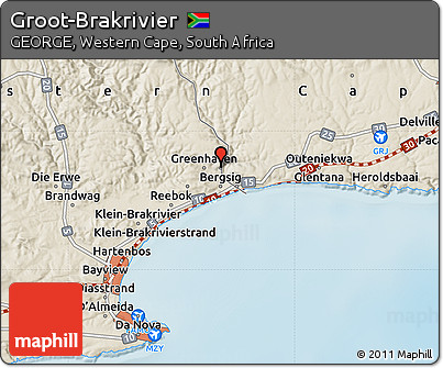 Shaded Relief Map of Groot-Brakrivier