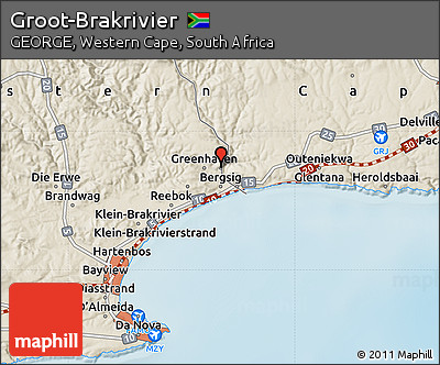 Shaded Relief Map of Groot-Brakrivier