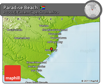 Physical Map of Paradise Beach
