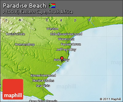 Physical Map of Paradise Beach
