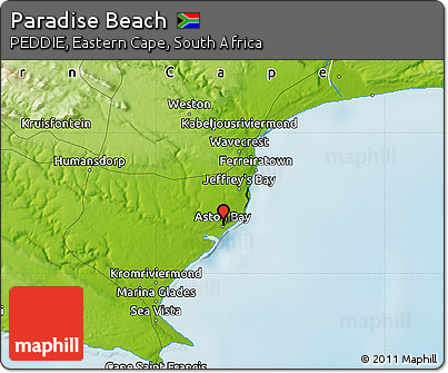 Physical Map of Paradise Beach