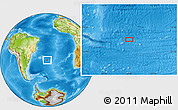 Physical Location Map of the area around 34° 10' 16" S, 25° 25' 29" W