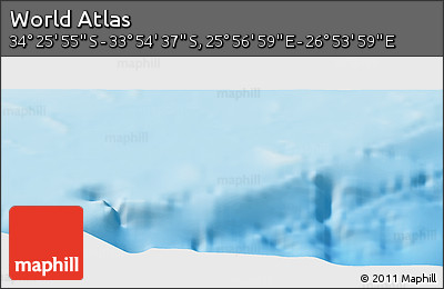 Physical Panoramic Map of the Area around 34° 10' 16" S, 26° 25' 29" E