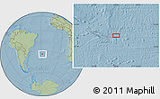 Savanna Style Location Map of the area around 34° 10' 16" S, 27° 58' 30" W, hill shading