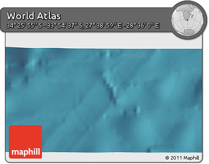 Satellite 3D Map of the Area around 34° 10' 16" S, 28° 7' 30" E