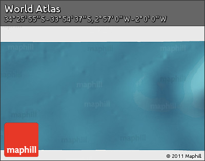 Satellite 3D Map of the Area around 34° 10' 16" S, 2° 28' 30" W