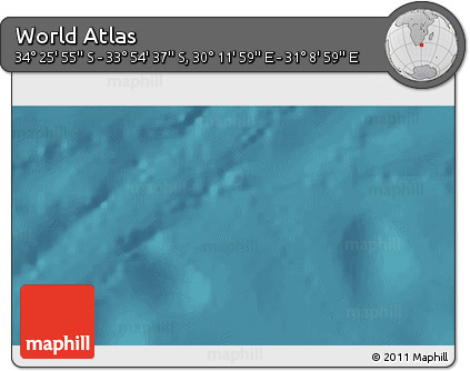 Satellite 3D Map of the Area around 34° 10' 16" S, 30° 40' 29" E