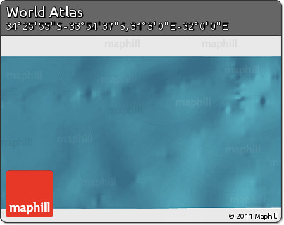 Satellite 3D Map of the Area around 34° 10' 16" S, 31° 31' 29" E