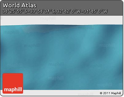 Satellite 3D Map of the Area around 34° 10' 16" S, 32° 13' 30" W