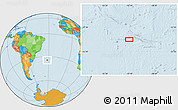 Political Location Map of the area around 34° 10' 16" S, 32° 13' 30" W