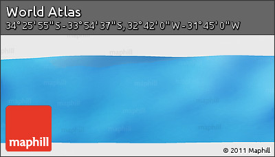 Physical Panoramic Map of the Area around 34° 10' 16" S, 32° 13' 30" W