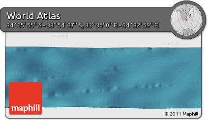 Satellite Panoramic Map of the Area around 34° 10' 16" S, 34° 4' 30" E