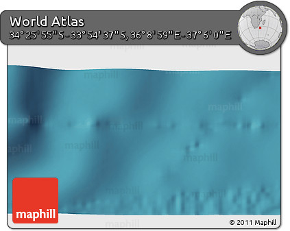 Satellite 3D Map of the Area around 34° 10' 16" S, 36° 37' 30" E