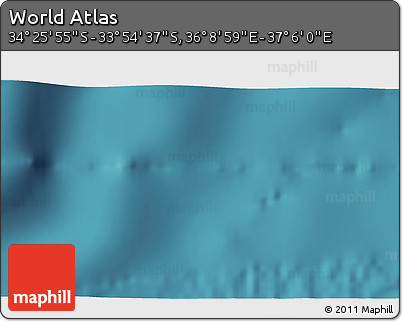 Satellite 3D Map of the Area around 34° 10' 16" S, 36° 37' 30" E