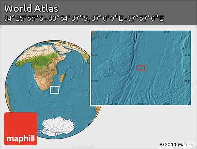 Satellite Location Map of the Area around 34° 10' 16" S, 37° 28' 30" E