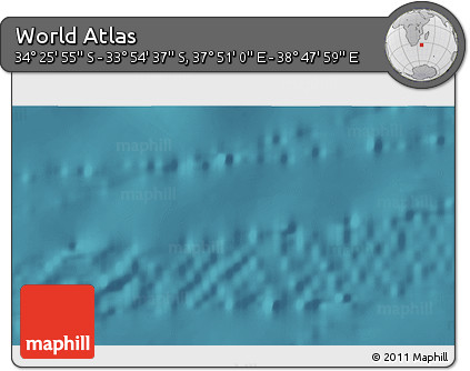 Satellite 3D Map of the Area around 34° 10' 16" S, 38° 19' 30" E