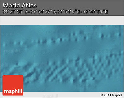Satellite 3D Map of the Area around 34° 10' 16" S, 38° 19' 30" E