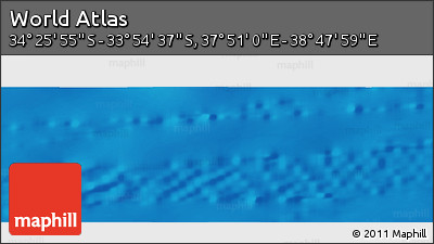 Physical Panoramic Map of the Area around 34° 10' 16" S, 38° 19' 30" E