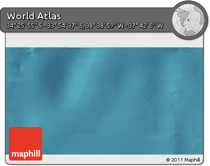 Satellite 3D Map of the Area around 34° 10' 16" S, 38° 10' 29" W