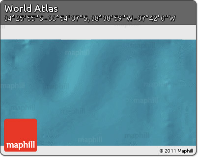 Satellite 3D Map of the Area around 34° 10' 16" S, 38° 10' 29" W
