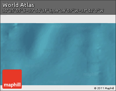 Satellite 3D Map of the Area around 34° 10' 16" S, 38° 10' 29" W