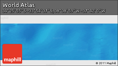 Physical Panoramic Map of the Area around 34° 10' 16" S, 38° 10' 29" W