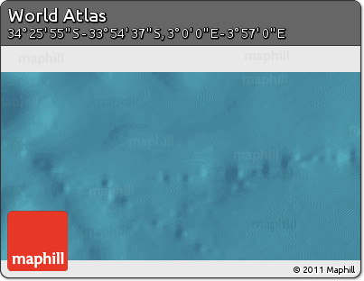 Satellite 3D Map of the Area around 34° 10' 16" S, 3° 28' 30" E