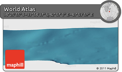 Satellite Panoramic Map of the Area around 34° 10' 16" S, 43° 25' 29" E