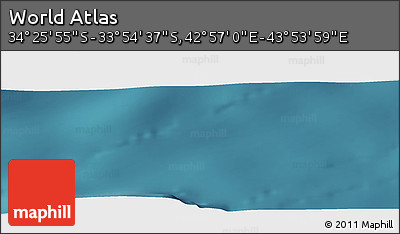 Satellite Panoramic Map of the Area around 34° 10' 16" S, 43° 25' 29" E