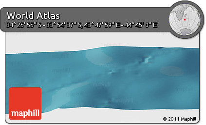 Satellite Panoramic Map of the Area around 34° 10' 16" S, 44° 16' 29" E