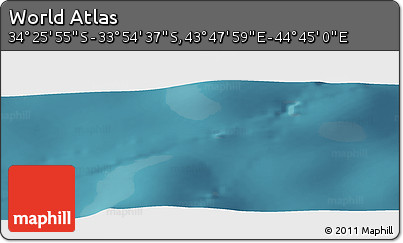 Satellite Panoramic Map of the Area around 34° 10' 16" S, 44° 16' 29" E