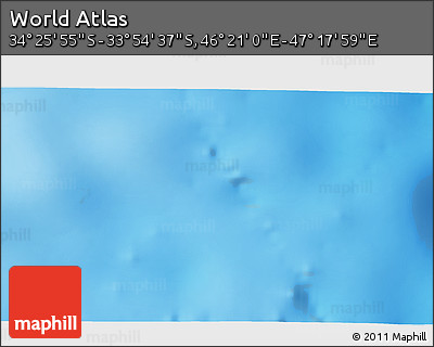 Physical 3D Map of the Area around 34° 10' 16" S, 46° 49' 30" E