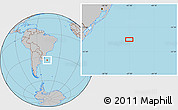 Gray Location Map of the area around 34° 10' 16" S, 47° 31' 29" W