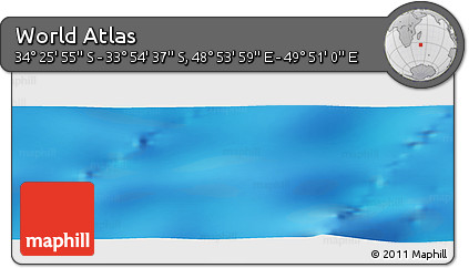 Physical Panoramic Map of the Area around 34° 10' 16" S, 49° 22' 30" E