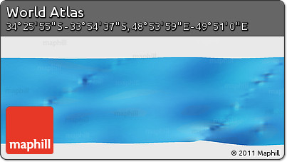 Physical Panoramic Map of the Area around 34° 10' 16" S, 49° 22' 30" E